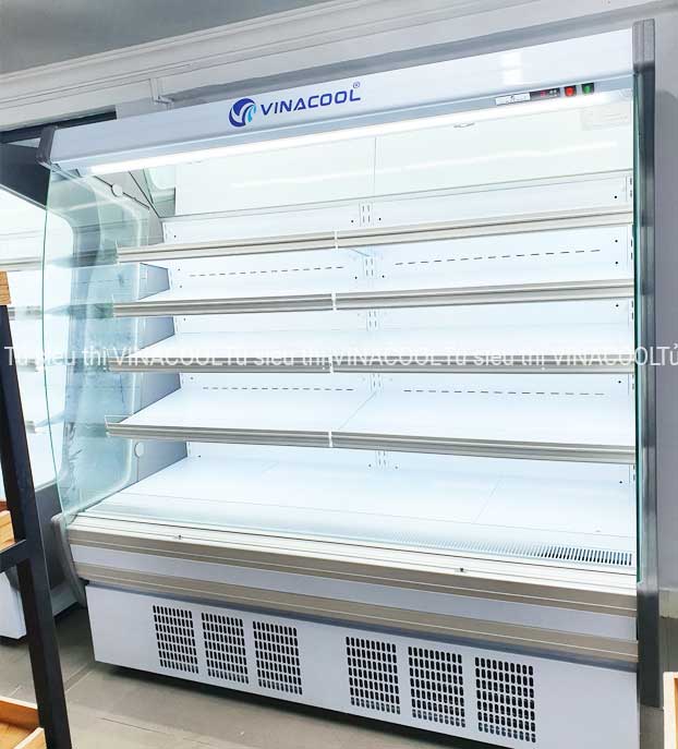 tủ mát cửa hở 2m kính cong Vinacool