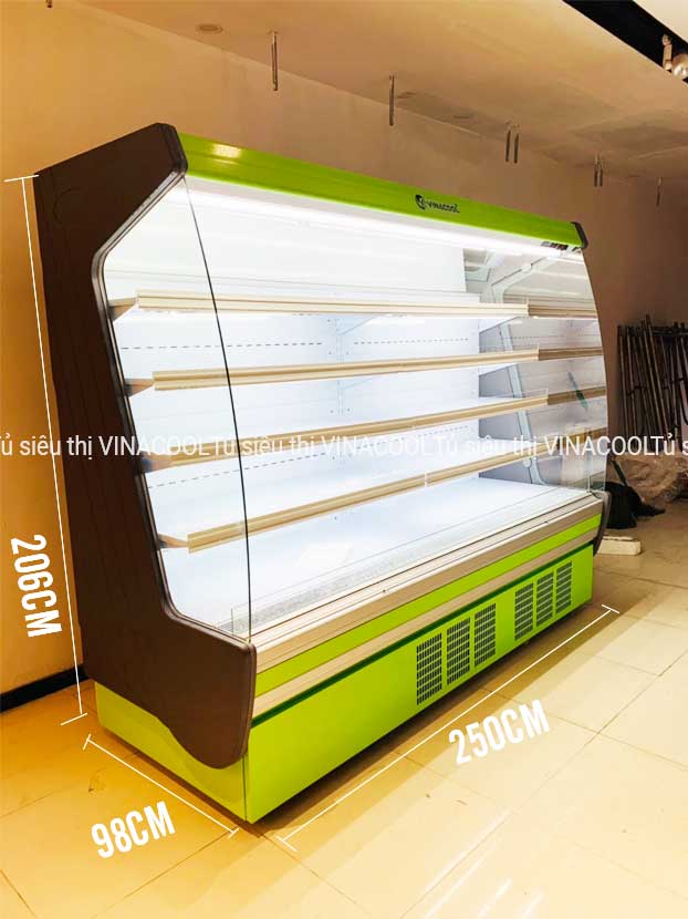 kích thước tủ 2m5 cong xanh