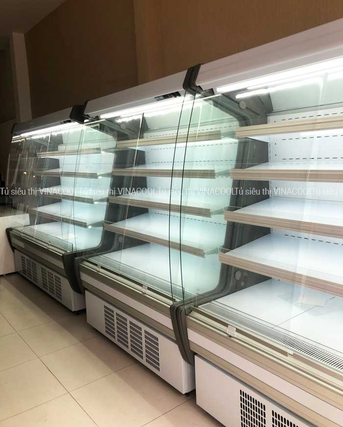tủ siêu thị 1m5 cong trắng