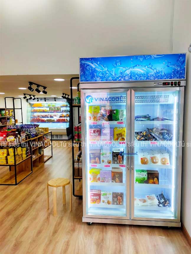 tủ mát trưng bày 2 cánh kính