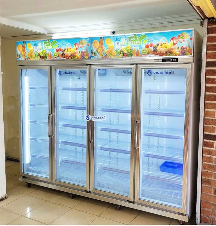 tủ mát 4 cánh kính