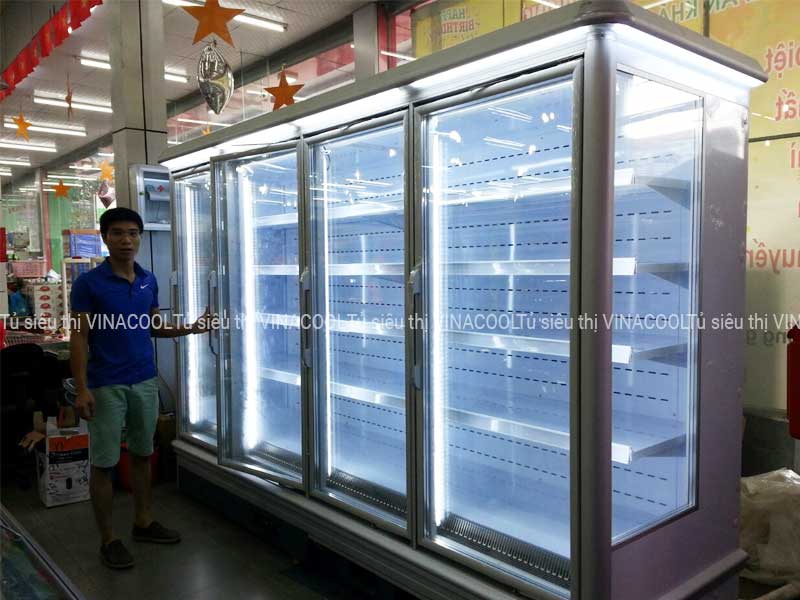 tủ mát đứng siêu thị cao cấp Vinacool