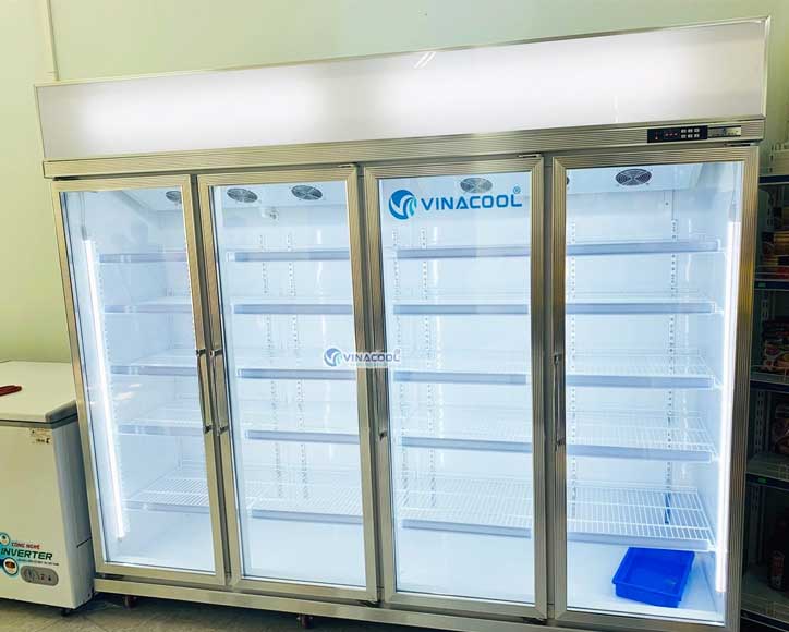 tủ bảo quản thực phẩm 4 cánh kính