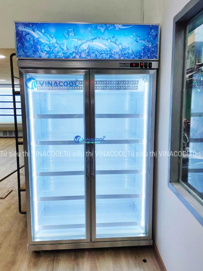 tủ mát siêu thị 2 cánh kính cao cấp